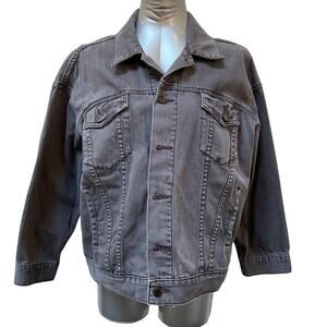 Free People Oversized Denim Jacket Women's Size XS Black